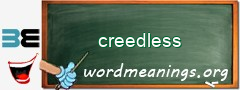 WordMeaning blackboard for creedless